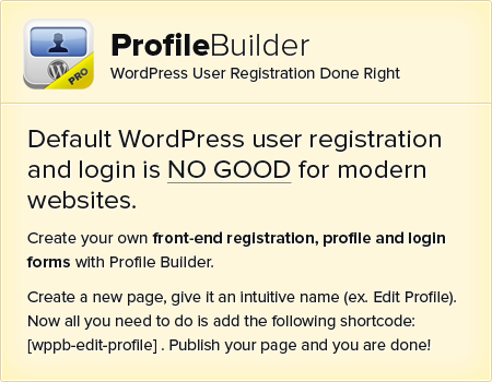 Profile Builder - WordPress User Registration Done Right